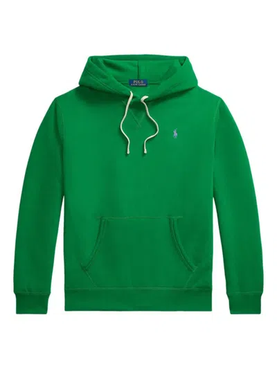 Polo Ralph Lauren The Rl Cotton-blend Fleece Hoodie Clothing In Green