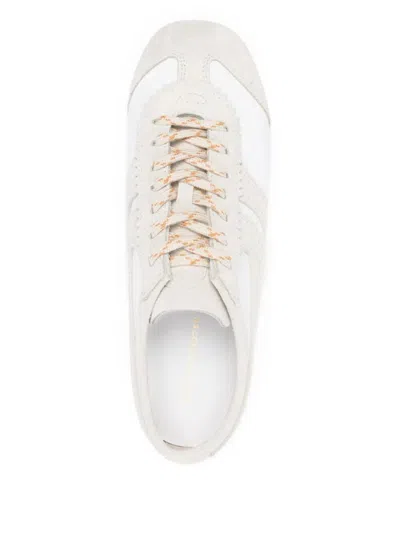 Dries Van Noten Leather Sneakers With Suede Inserts Shoes In White