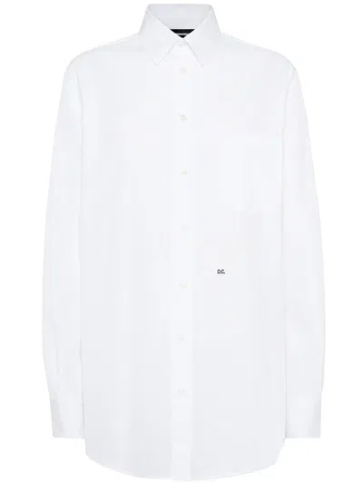 Dsquared2 Maxi Dean Shirt In White