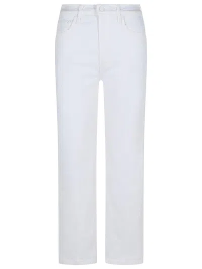 Mother Fairest Of Them All Straight-leg High-waist Jeans In White