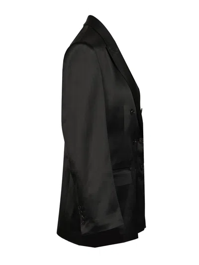 Filippa K Dani Double Breasted Blazer Jackets Black In Black