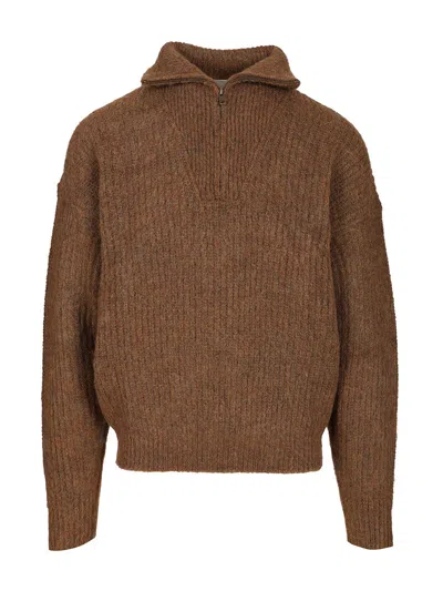 Isabel Marant Long Sleeve Sweater In Brown
