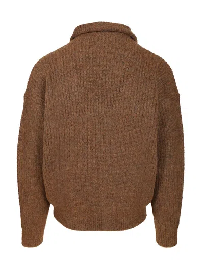 Isabel Marant Long Sleeve Sweater In Brown