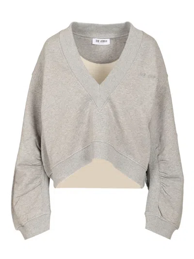 Attico Fleece Sweatshirt Sweatshirts Grey In Gray