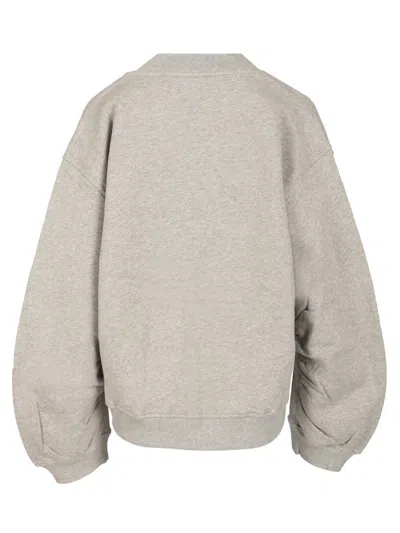 Attico Fleece Sweatshirt Sweatshirts Grey In Gray