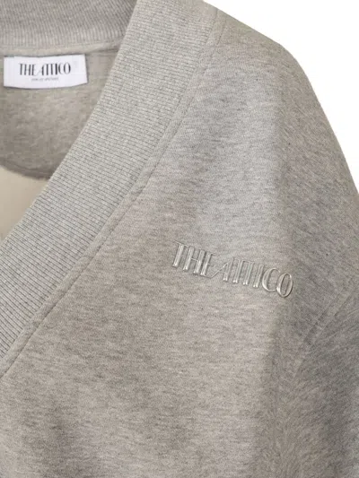 Attico Fleece Sweatshirt Sweatshirts Grey In Gray