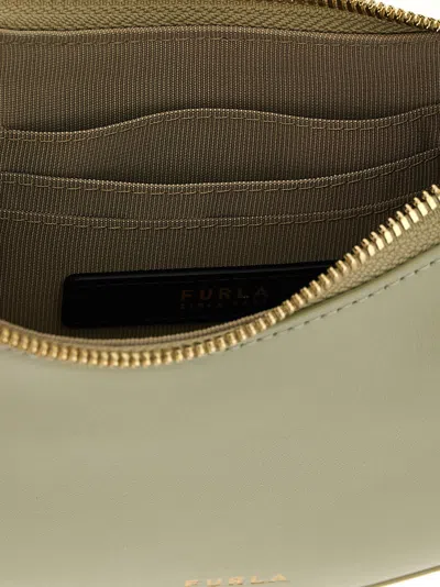 Furla Delizia Mini Bag In Sage Leather In Green