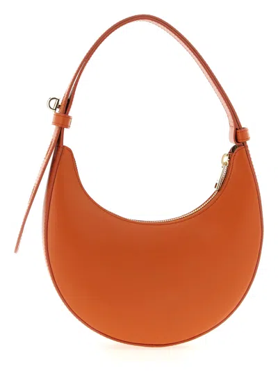 Furla Smooth Crescent Shoulder Bag With Zippered Closure