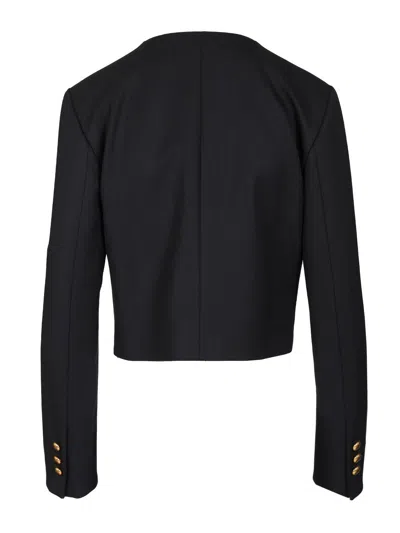 P.a.r.o.s.h Liliuxy Button-fastening Cropped Jacket In Black
