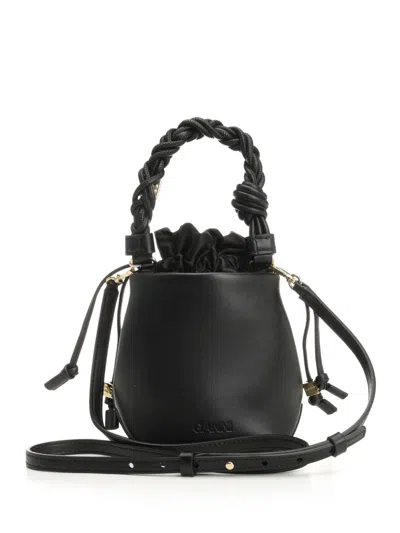 Ganni Mini "bou" Bag In Black