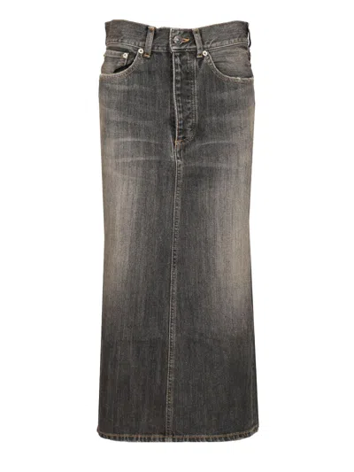 Balenciaga Lace-up Skirt Skirts Grey In Black