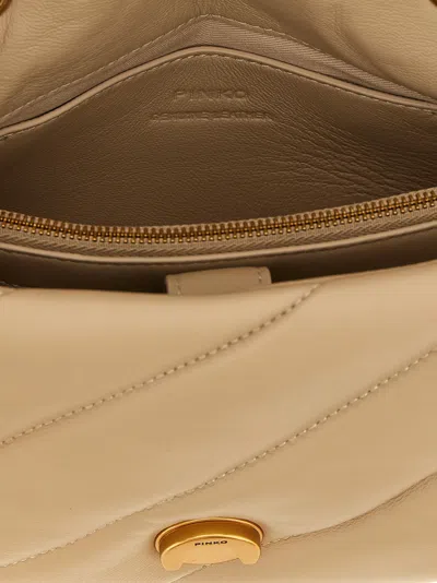 Pinko Classic Love Bag Puff Maxi Quilt Crossbody Bag In Brown