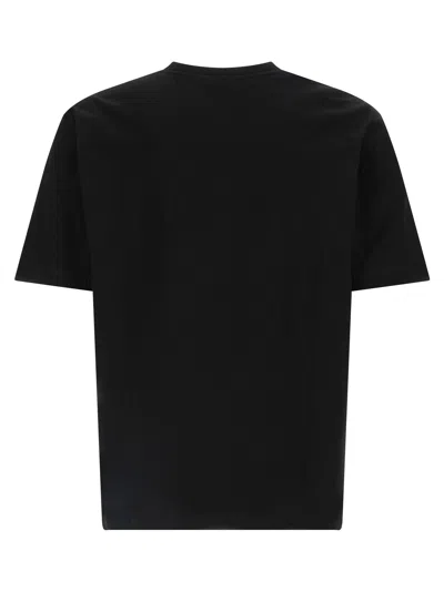 Versace Black Crewneck T-shirt With Maxi Logo Print On The Front In Black