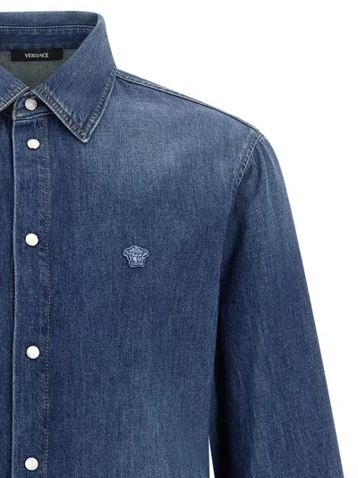 Versace Medusa Shirt And Blouse Blue In Blue
