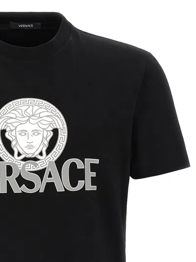 Versace Medusa Logo T-shirt In Black