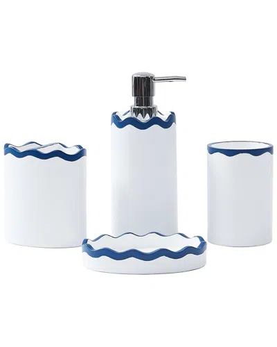Scout Ric Rac 4 Piece Bath Accessory Set - Navy In Blue