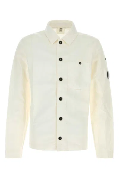 C.p. Company C.p.company White Cotton Blend Jacket In White