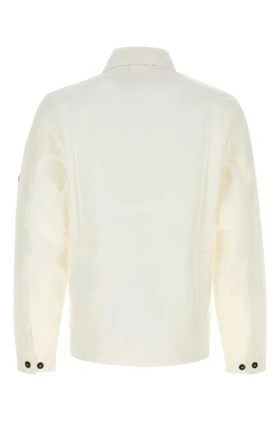 C.p. Company C.p.company White Cotton Blend Jacket In White