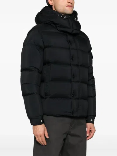 Moncler Maya 70 Hooded Short Down Jacket In Black
