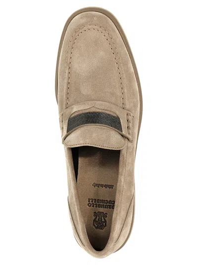 Brunello Cucinelli Monile Loafers In Brown