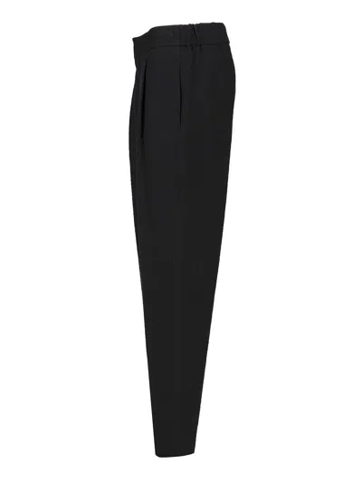 Giorgio Armani Single Pleat Casual Pants In Black