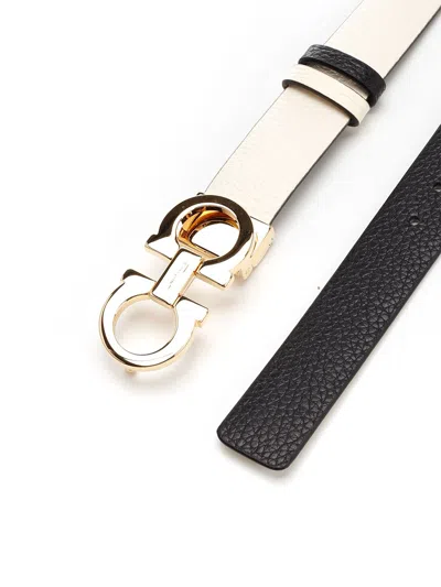 Ferragamo Reversible And Adjustable Belt Belts White