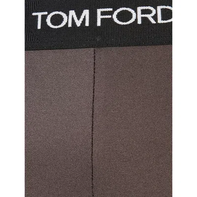 Tom Ford Silk Pants In Brown