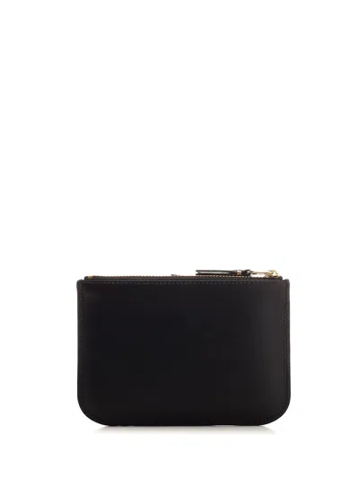Comme Des Garçons Small Red Leather Coin Purse Wallets Black