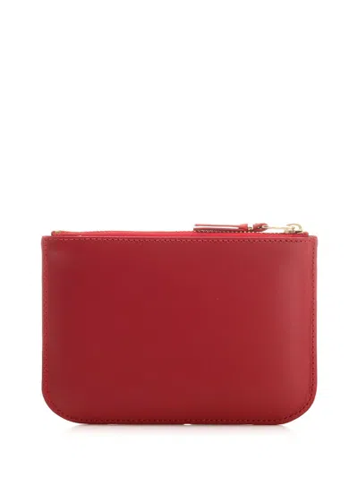 Comme Des Garçons Small Red Leather Coin Purse Wallets Red In Red