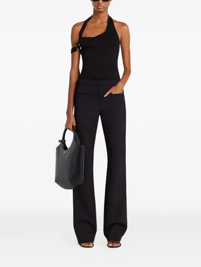 Courrèges Tank Top With Asymmetrical Buckle In Black