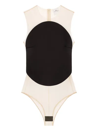 Courrèges Courreges Pre Illusion Circle Bodysuit In Gray