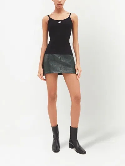 Courrèges Knit Tank Top In Black
