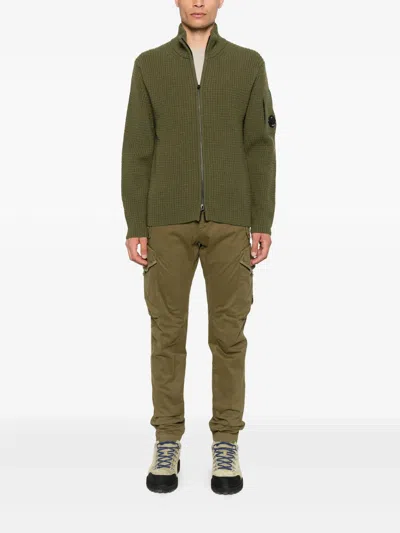 C.p. Company Cp Company Cargo Pant In Stretch Satin In Green