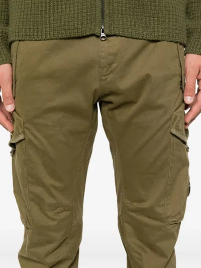 C.p. Company Cp Company Cargo Pant In Stretch Satin In Green
