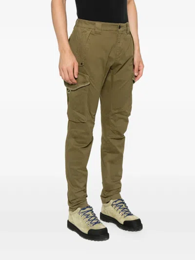 C.p. Company Cp Company Cargo Pant In Stretch Satin In Green