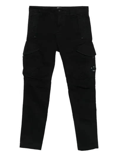 C.p. Company Cp Company Cargo Pant In Stretch Satin In Black