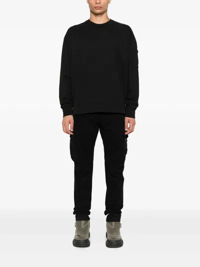 C.p. Company Cp Company Cargo Pant In Stretch Satin In Black