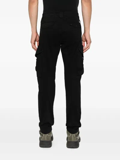 C.p. Company Cp Company Cargo Pant In Stretch Satin In Black