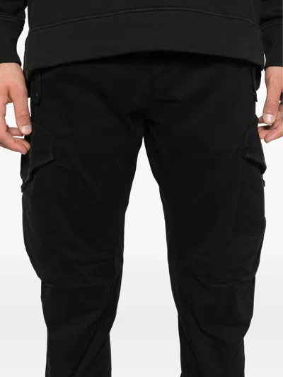 C.p. Company Cp Company Cargo Pant In Stretch Satin In Black