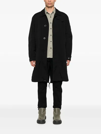 C.p. Company Cp Company Outerwear Long Jacket In Twill In Gray