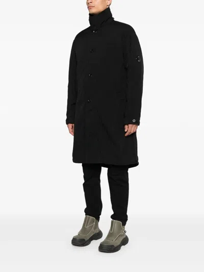 C.p. Company Cp Company Outerwear Long Jacket In Twill In Gray