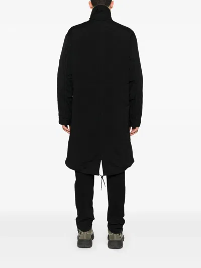 C.p. Company Cp Company Outerwear Long Jacket In Twill In Gray