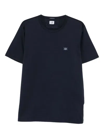 C.p. Company C.p.company Cotton T-shirt With Logo In Black