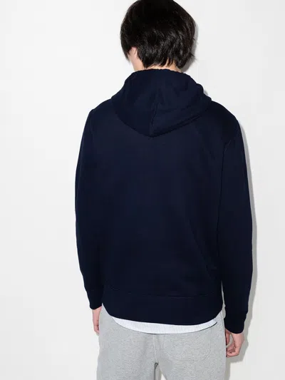 Polo Ralph Lauren Slouchy Black Cotton Blend Hoodie With Embroidered Logo In Black