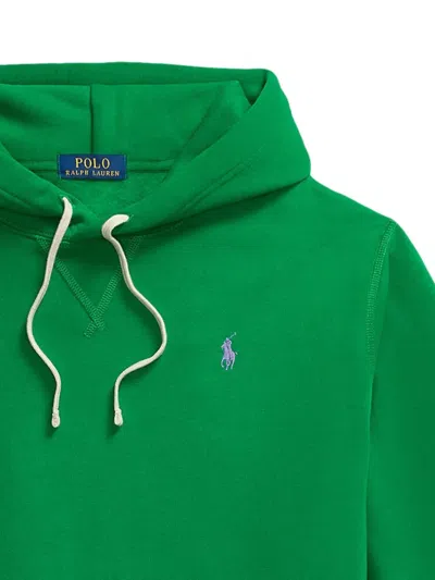 Polo Ralph Lauren The Rl Cotton-blend Fleece Hoodie Clothing In Green