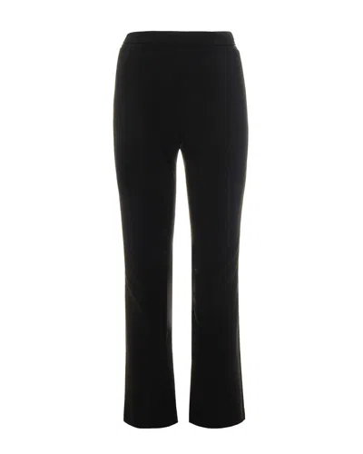 Elisabetta Franchi Straight-leg Cropped Crepe Pants With Gold Accents
