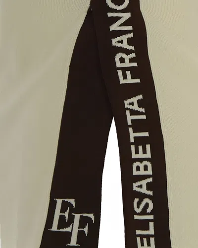 Elisabetta Franchi Sweater With Shiny Bands In Neutral