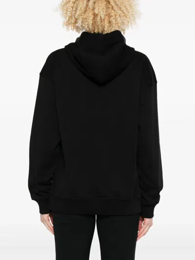 Diesel Logo-embroidered Hoodie In Black