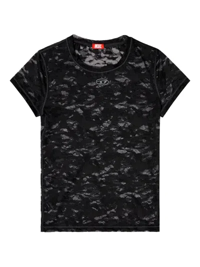 Diesel Camouflage Print T-shirt In Brown