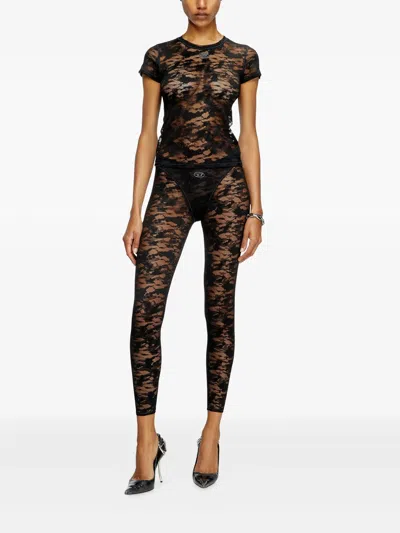 Diesel Camouflage Print T-shirt In Brown